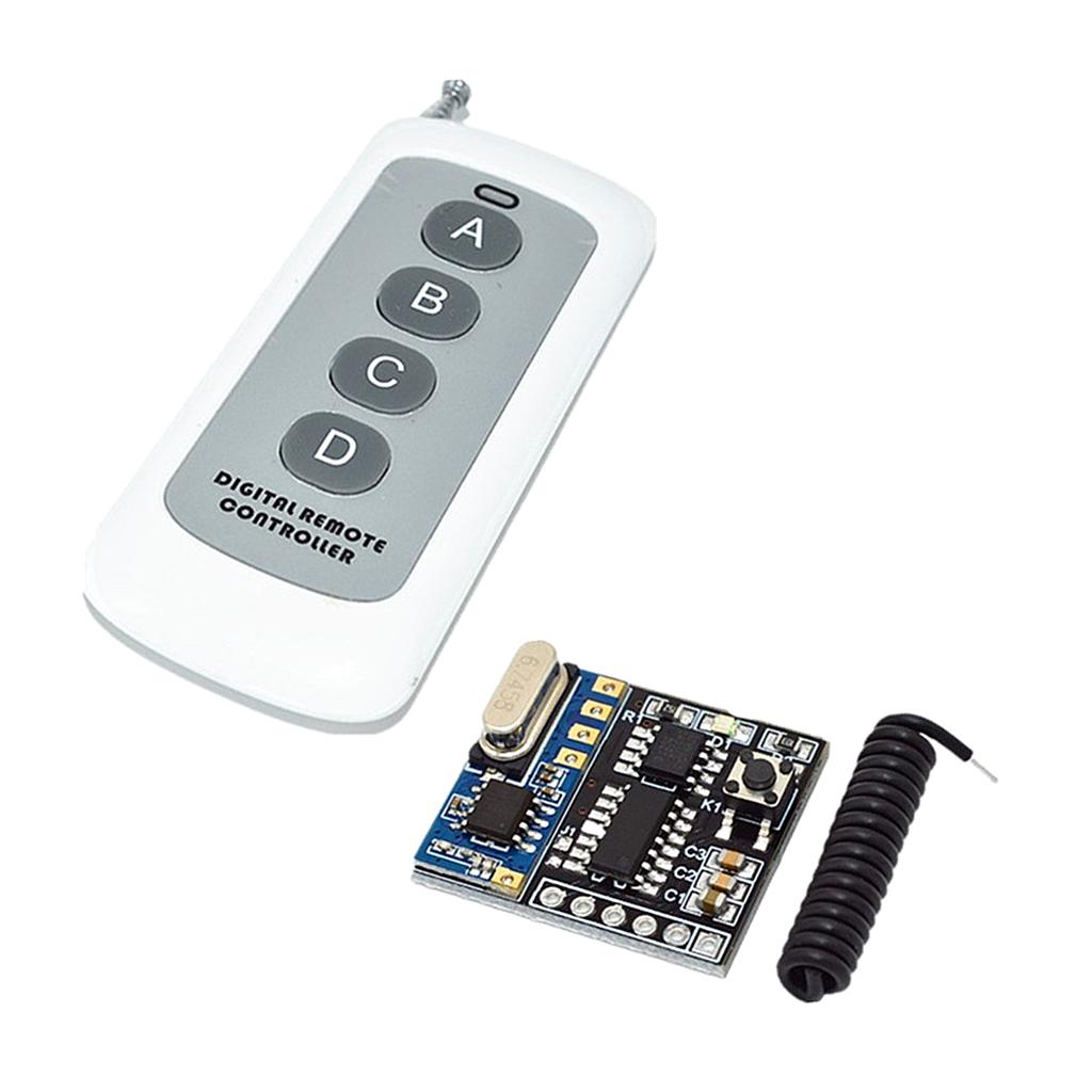 4ch Rf Wireless 433mhz Remote Control Switch Relay Transmitter with Receiver