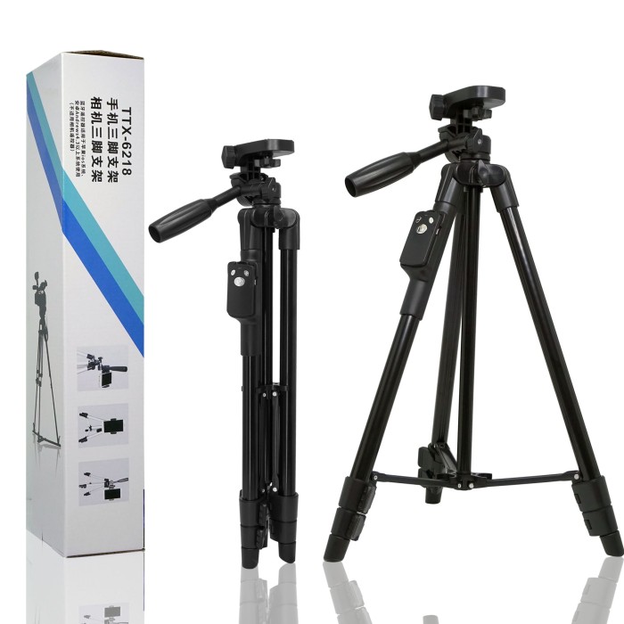 Chân đế Tripod Bluetooth cho điện thoại và máy ảnh TTX - 6218 (Kèm túi đựng và remote bluetooth) - JL