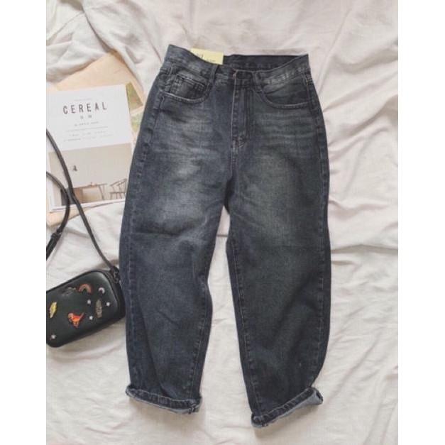QUẦN BAGGY JEAN XÁM ĐEN