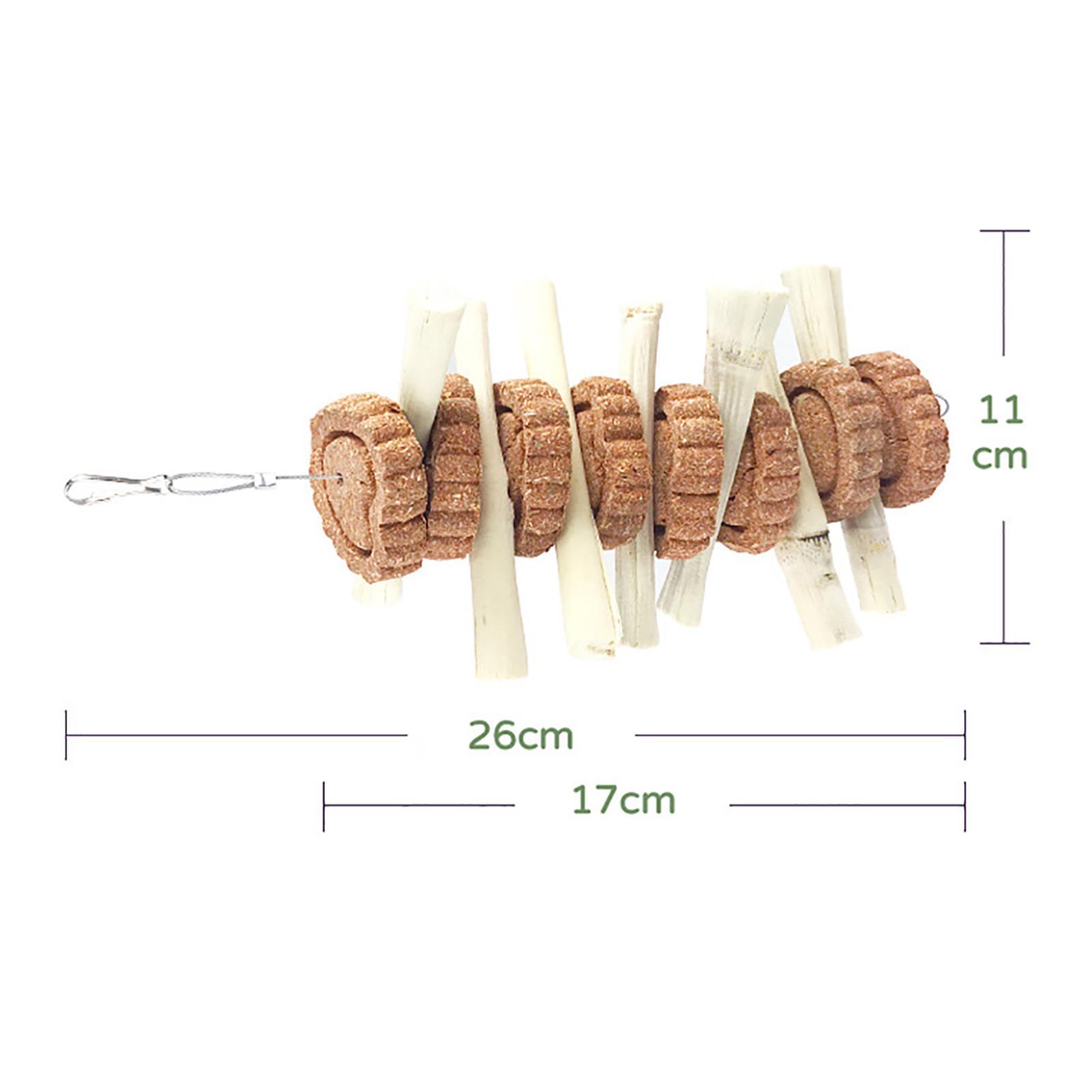 Set of 2 Guinea Pig Hamster Rabbit Chew Toy Teeth Grinding Cage Hanging