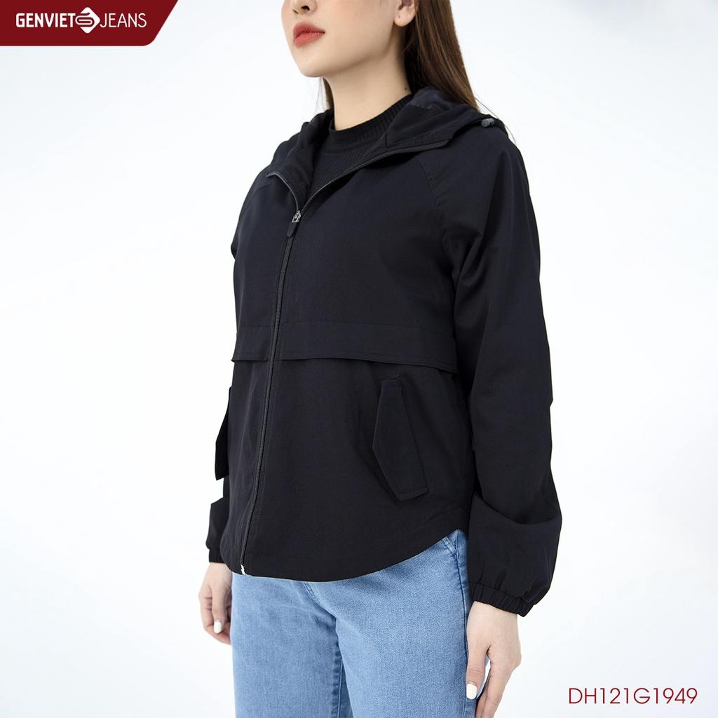 Áo Khoác Gió Nữ 2 Lớp Dáng Suông GENVIET DH121G1949