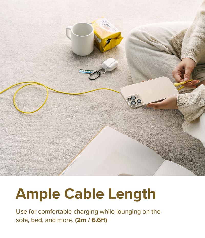 Cáp sạc nhanh cho điện thoại/laptop/tablet RINGKE Fast Charging Pastel Cable C-to-C nhiều màu - Hàng Chính Hãng