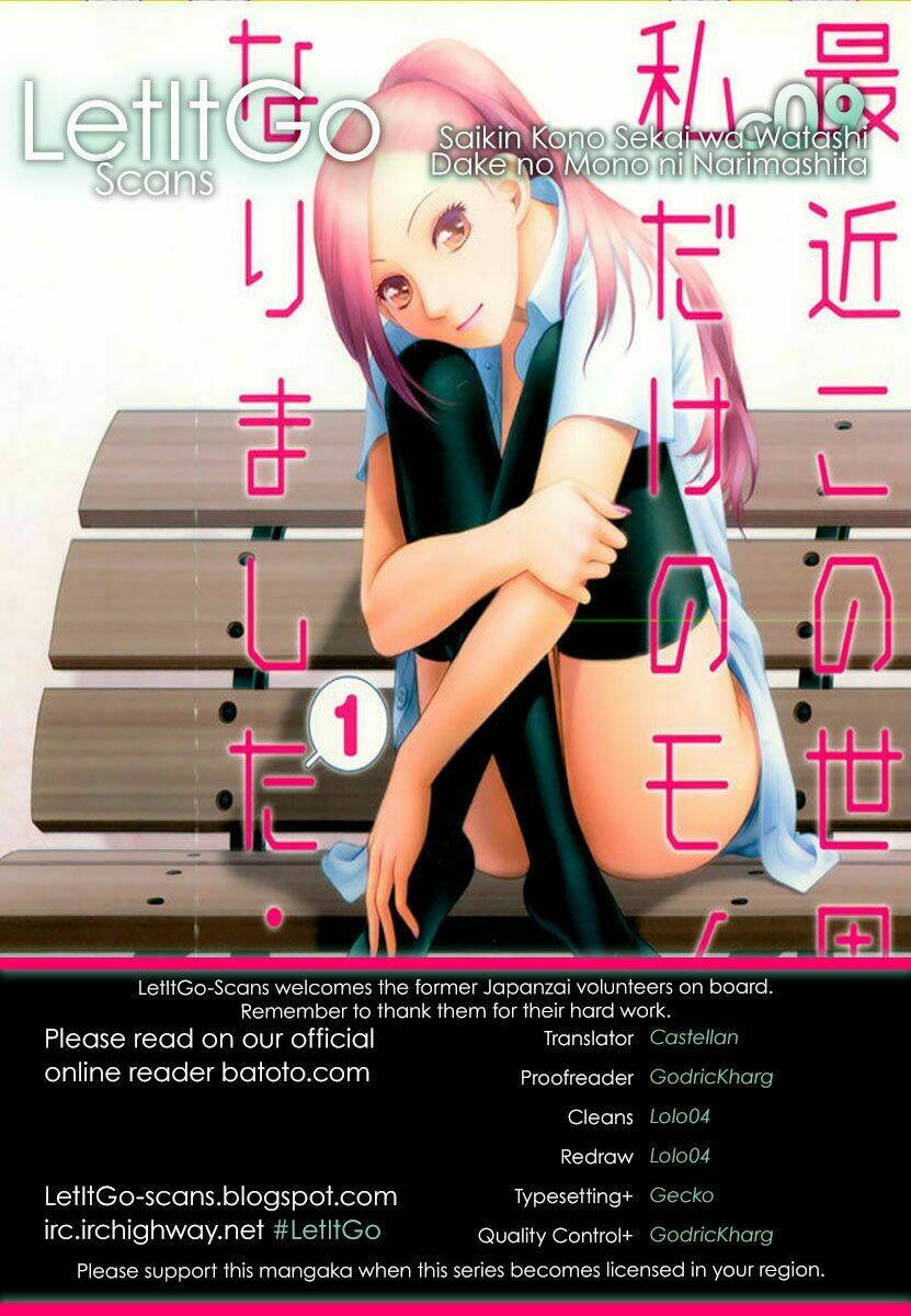 saikin kono sekai wa watashi dake no mono ni narimashita...... chapter 9 4