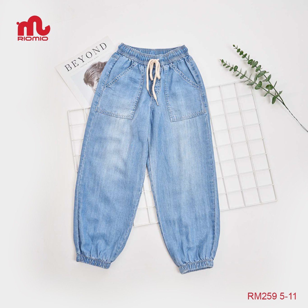 QUẦN JEANS BO GẤU CHO BÉ