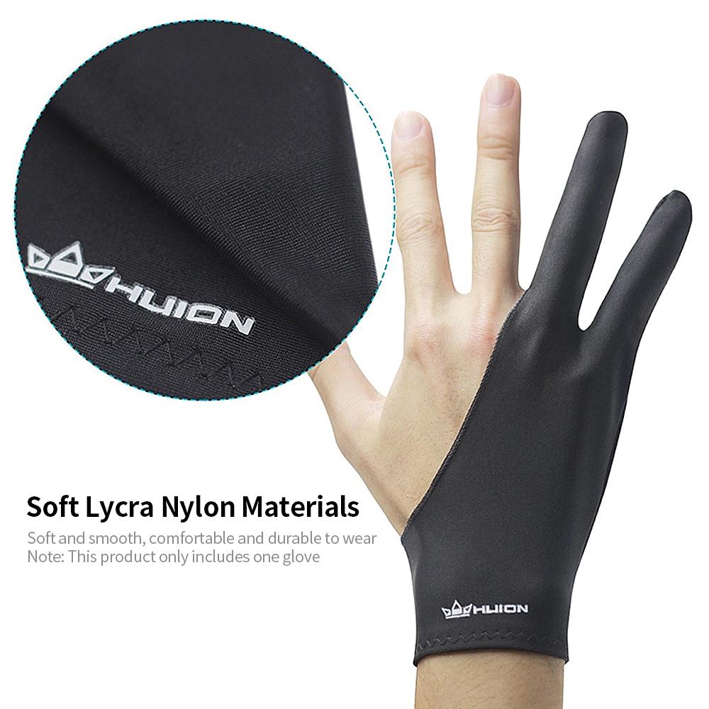 Găng tay Huion GL200 vẽ kích thước tự do bằng hai ngón tay chống thấm mồ hôi dành cho đồ họa máy tính bảng Huion Graphics