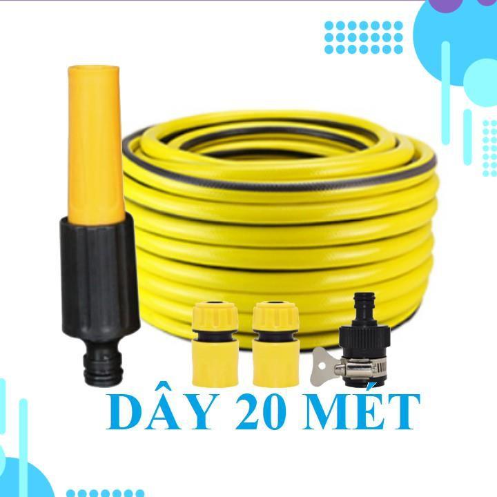 Bộ dây vòi xịt ️bơm nước phun sương️ , tăng áp 3 lần, loại 20m 206622-5 cút sập, nối đen