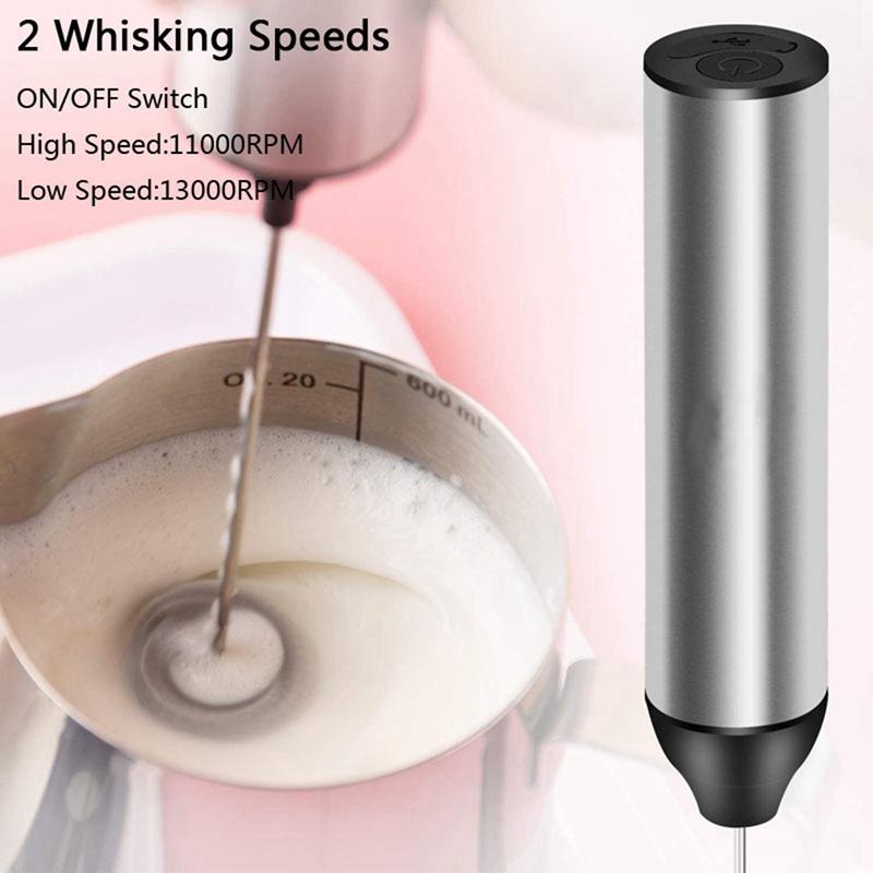 Bọt Sữa Cầm Tay Điện Đánh-Di Động Sạc, Uống Phối Cho Cappuccino Latte Nóng Socola Matcha