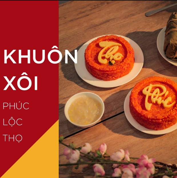 Bộ Khuôn Xôi Phúc Lộc Thọ Phát Tài 5 Chi Tiết Sắt Nét Khuôn Tạo Hình Xôi Đẹp Nhựa Cao Cấp