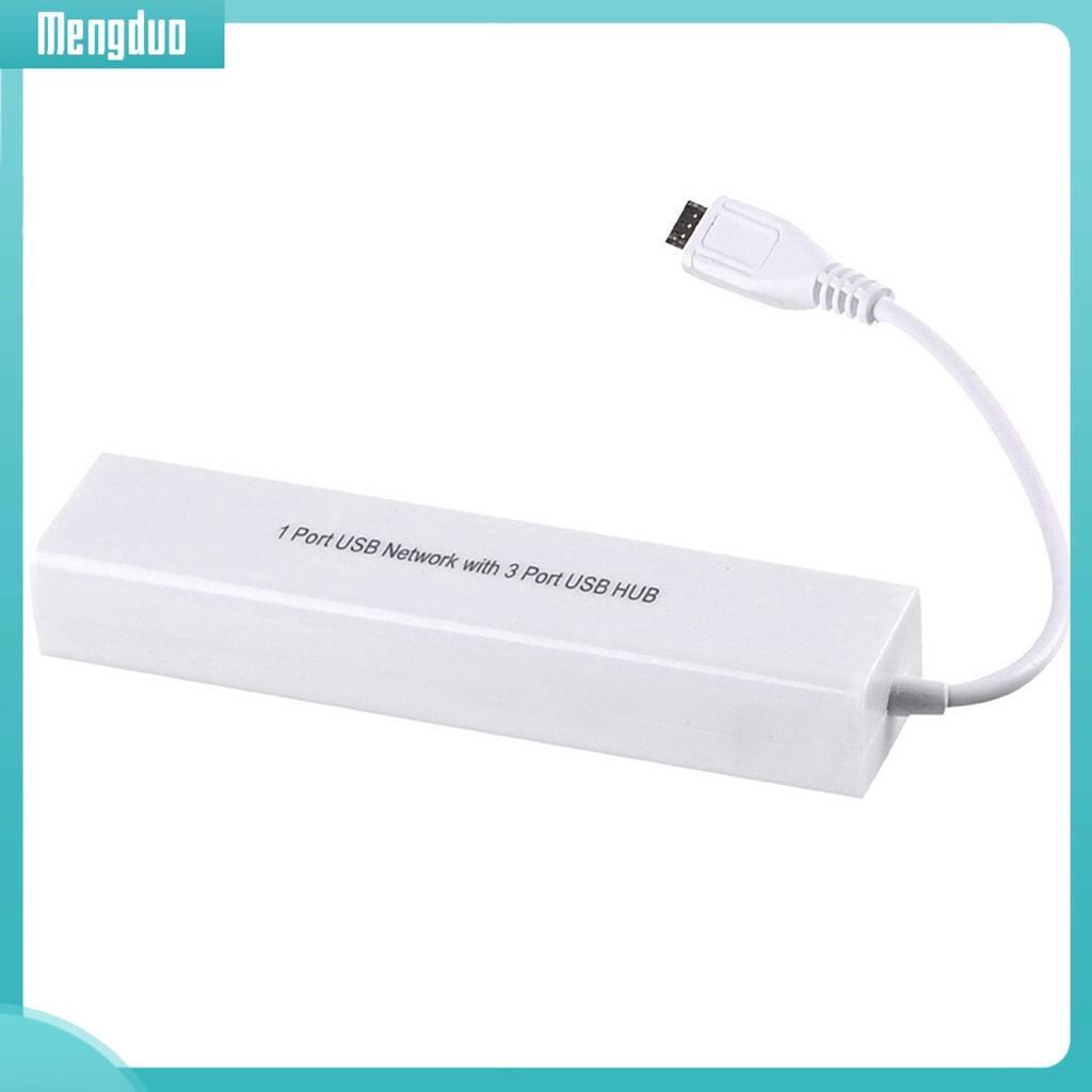 Hub chia 3 cổng Micro USB 2.0 và 1 cổng RJ45