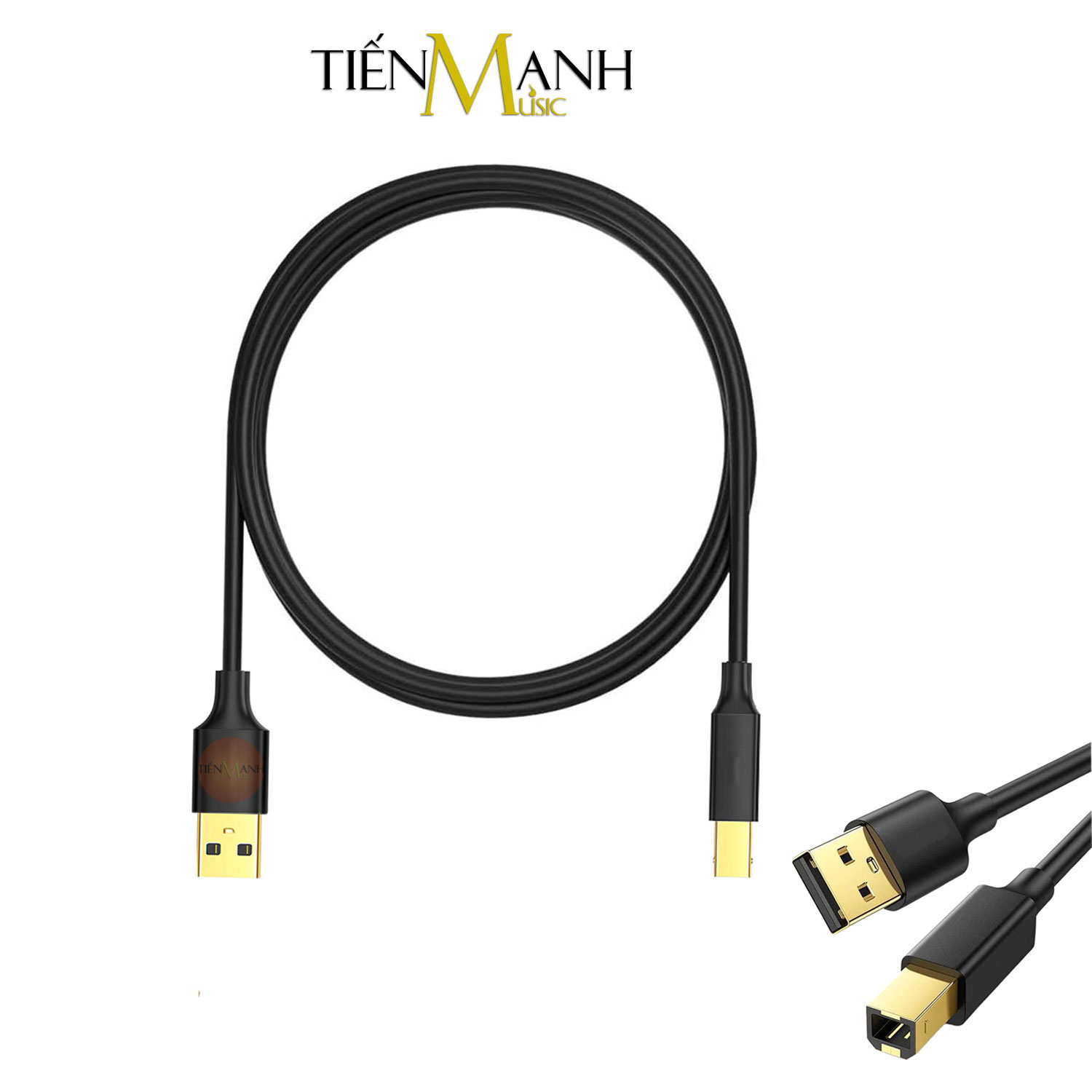 [Loại tốt mạ vàng] Dây Cáp Midi Vuông Kết Nối Đàn Piano, Organ, Launchkey, Midi Controller  Với Máy Tính đầu USB-B sang USB-A Cable Máy In - Kèm Móng Gẩy DreamMaker