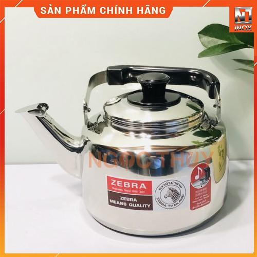 Ấm đun nước inox 304 Zebra có còi 2L5-3L5-4L5-5L5-7L5 chính hãng Thái Lan