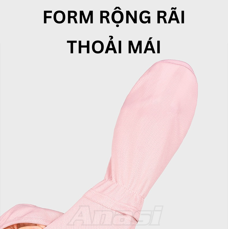 Găng tay chống nắng nữ Anasi LO32 dài tay | Xỏ ngón tiện lợi | Free size | Bao tay chống nắng lái xe