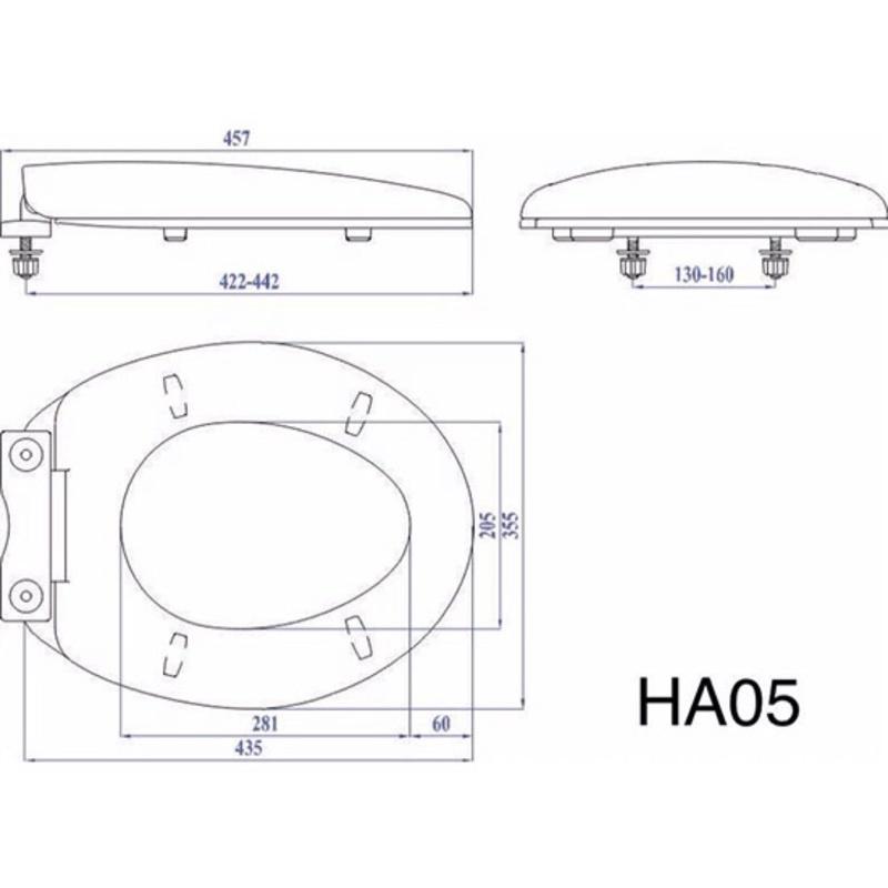 Nắp bồn cầu êm cao cấp Hùng Anh