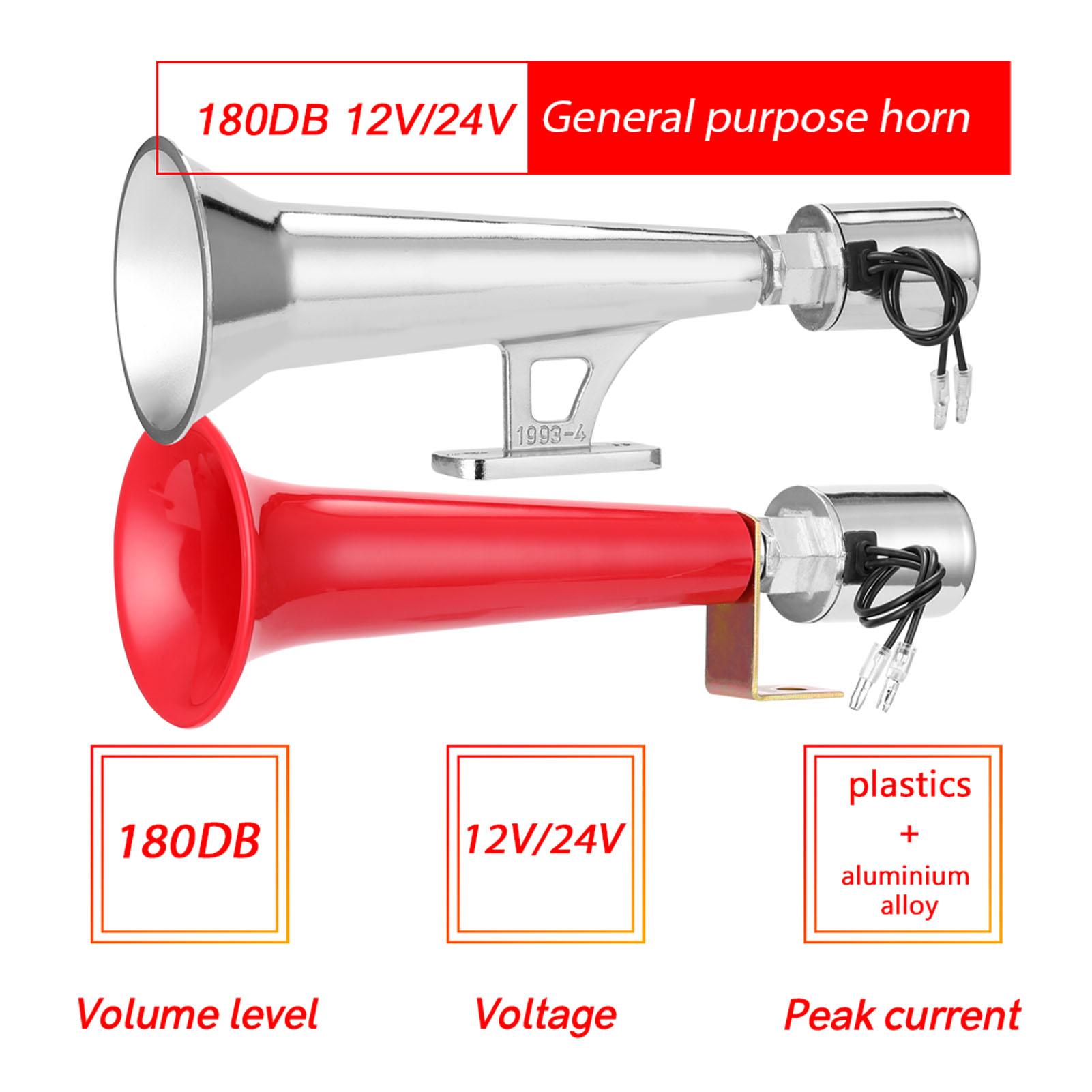 Automobile Air Horn Car Horn 12.0V 24V Universal Loud Sound Waterproof Horn Refitting Horn Air Horn 180DB Whisting Horn