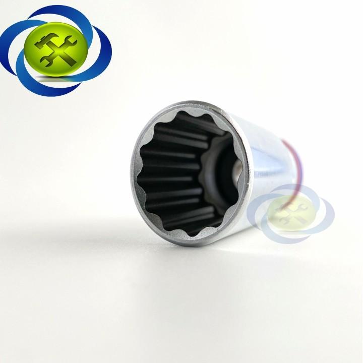 Tuýp 19mm 1/2 Kingtony 423019M loại dài 77mm 12 cạnh màu trắng