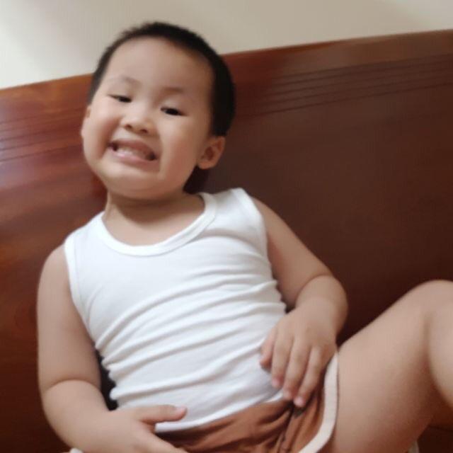 Áo ba lỗ trắng 100% cotton co dãn cho bé 7-27kg