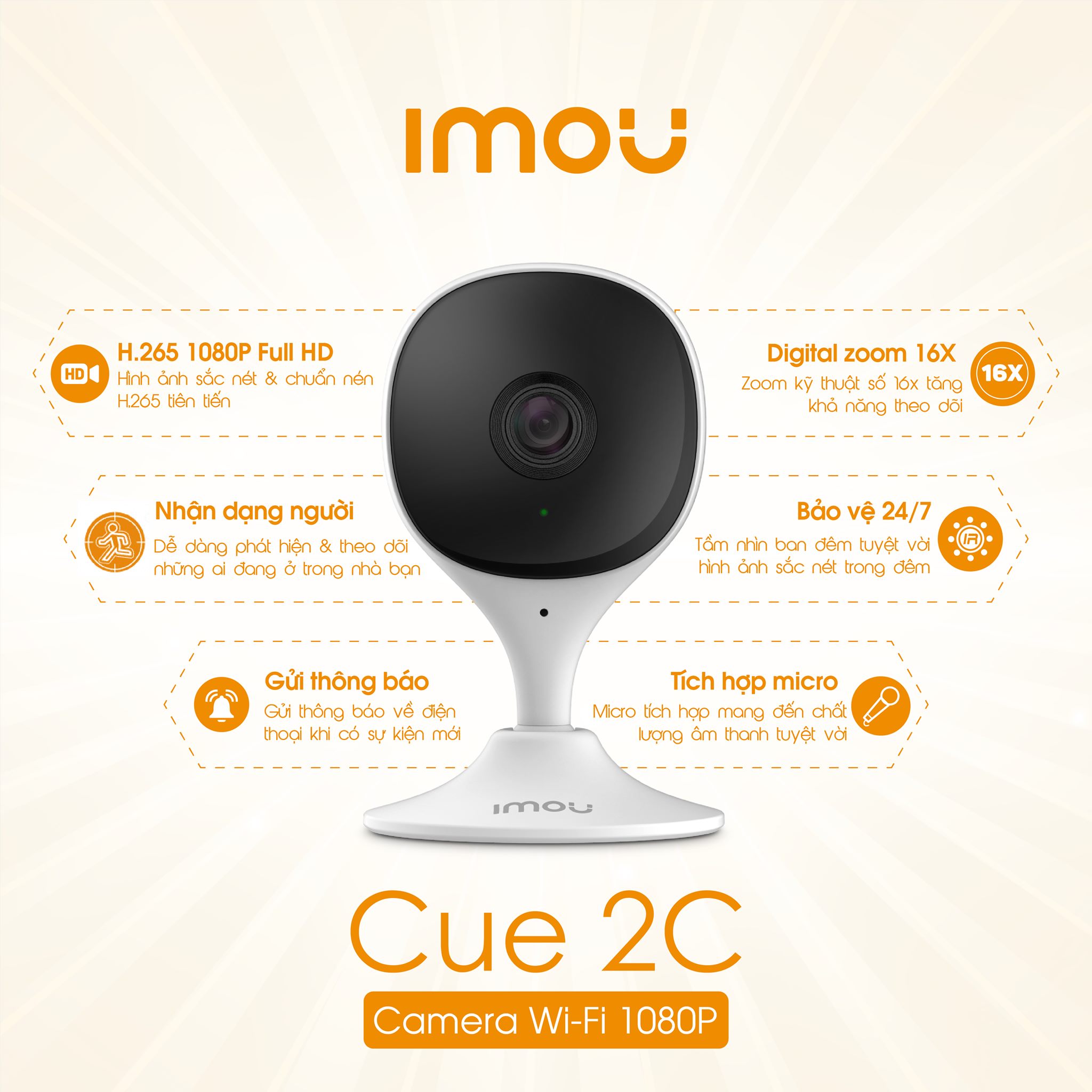 CAMERA IP WIFI IMOU TRONG NHÀ IPC-C22EP 2M 1080P ĐÀM THOẠI 2 CHIỀU - HÀNG CHÍNH HÃNG