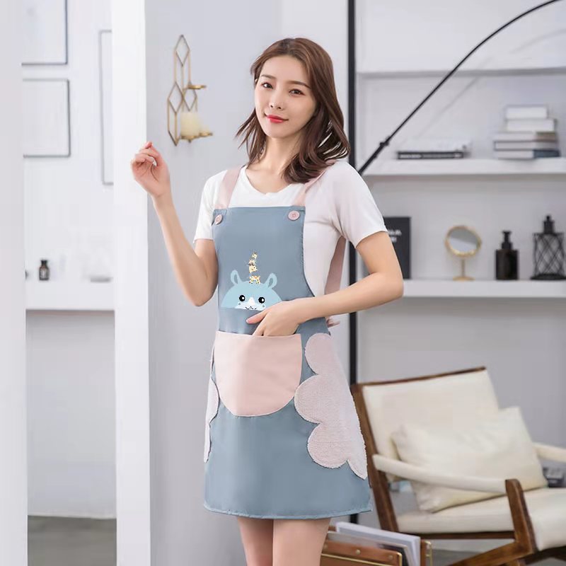 Tạp dề nấu ăn , thiết kế thời trang ,kiểu dáng  giản dị ,dễ thương ,có khăn lau tay bên hông ,chống thấm nước  , thích hợp cho cả nam và nữ