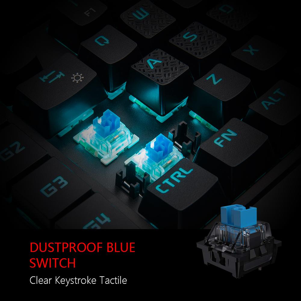 RedThunder Một Tay Chơi Game RGB Backlit Mini Di Động Bàn Phím Ergonomic Điều Khiển Chơi Game cho MÁY TÍNH PS4 Xbox Game Thủ