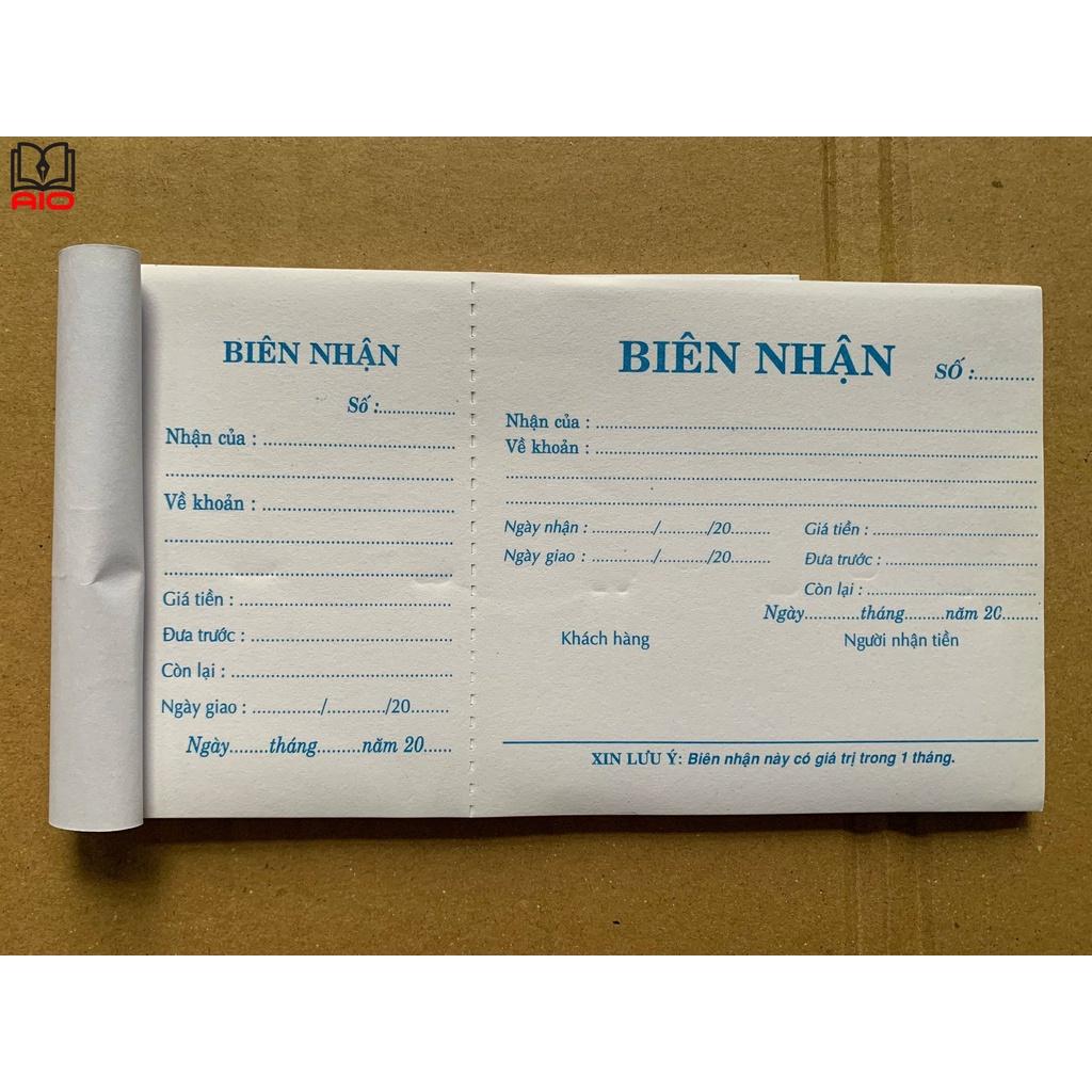 Biên nhận 1 liên - 10.5 x 19 cm