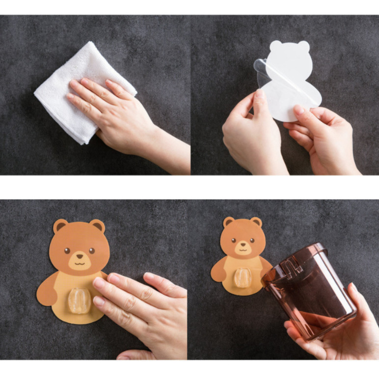Cốc hình gấu SP081106 dán tường