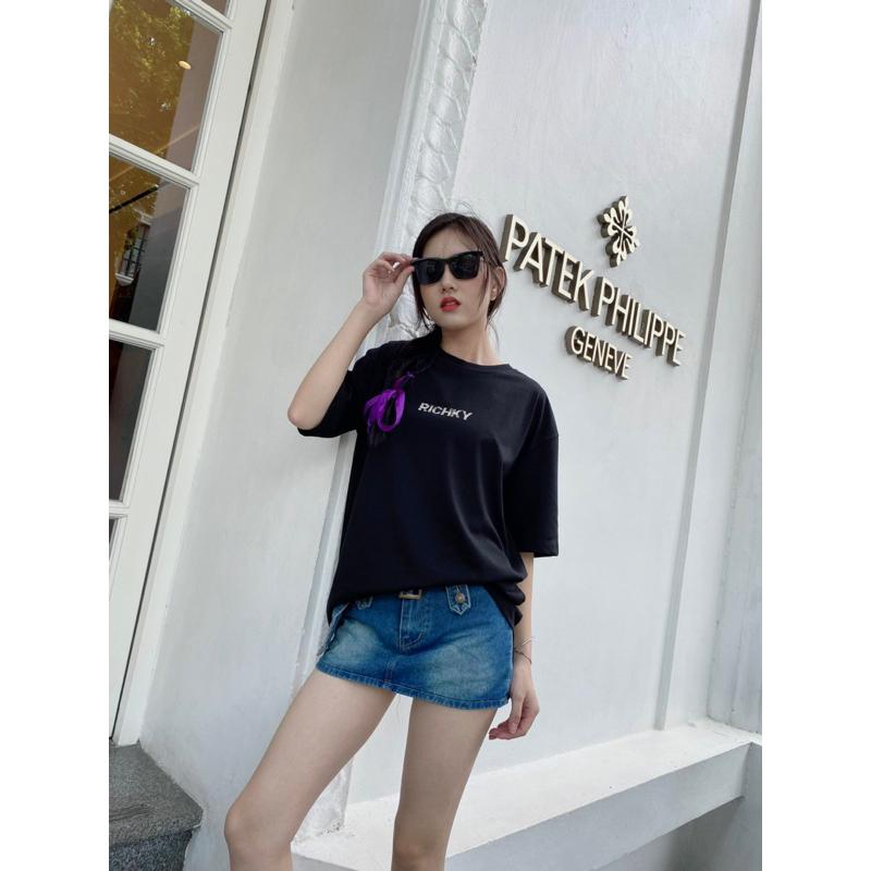 Áo Thun Unisex Richky Premium Tee Italian Luxury Đen - RKP01