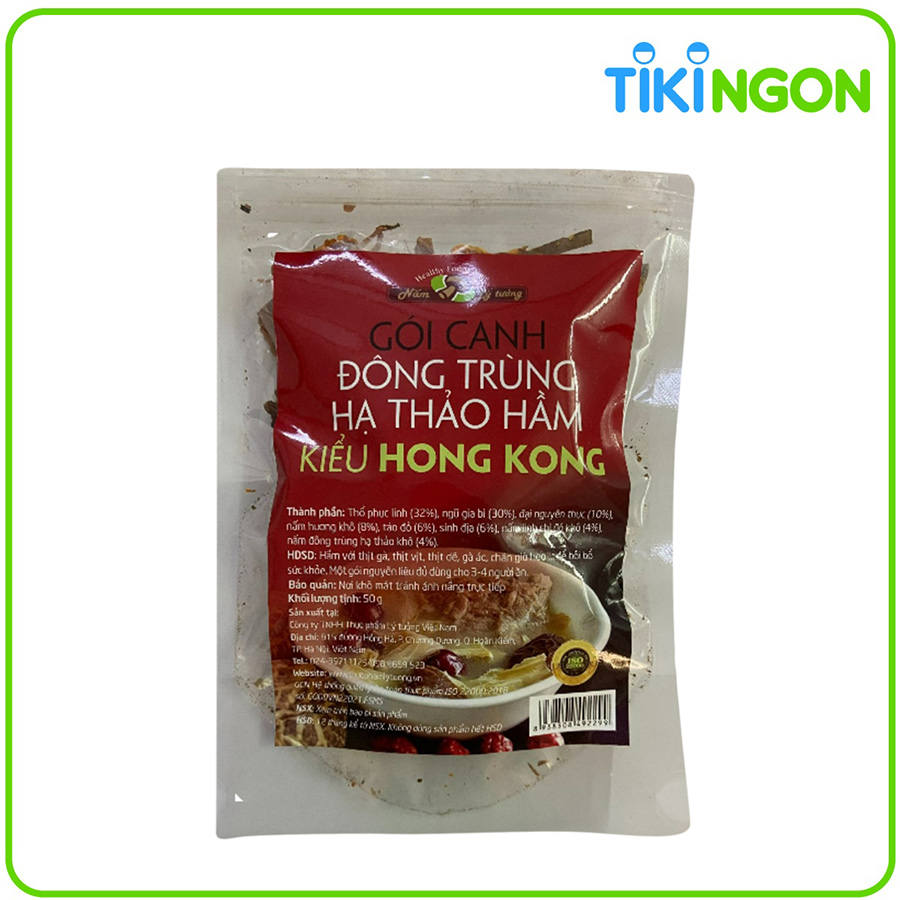 Gói Canh Đông Trùng Hạ Thảo Hầm Kiểu Hong Kong Lý Tưởng Việt 50g