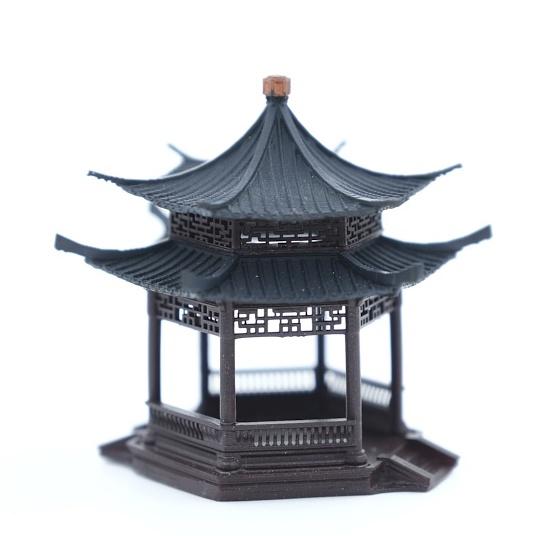 Mô hình tiểu cảnh TIỂU ĐÌNH 2 CỬA 2 MÁI - bán cạn - bể cá - hòn non bộ - terrarium - tinh xảo - chất lượng cao