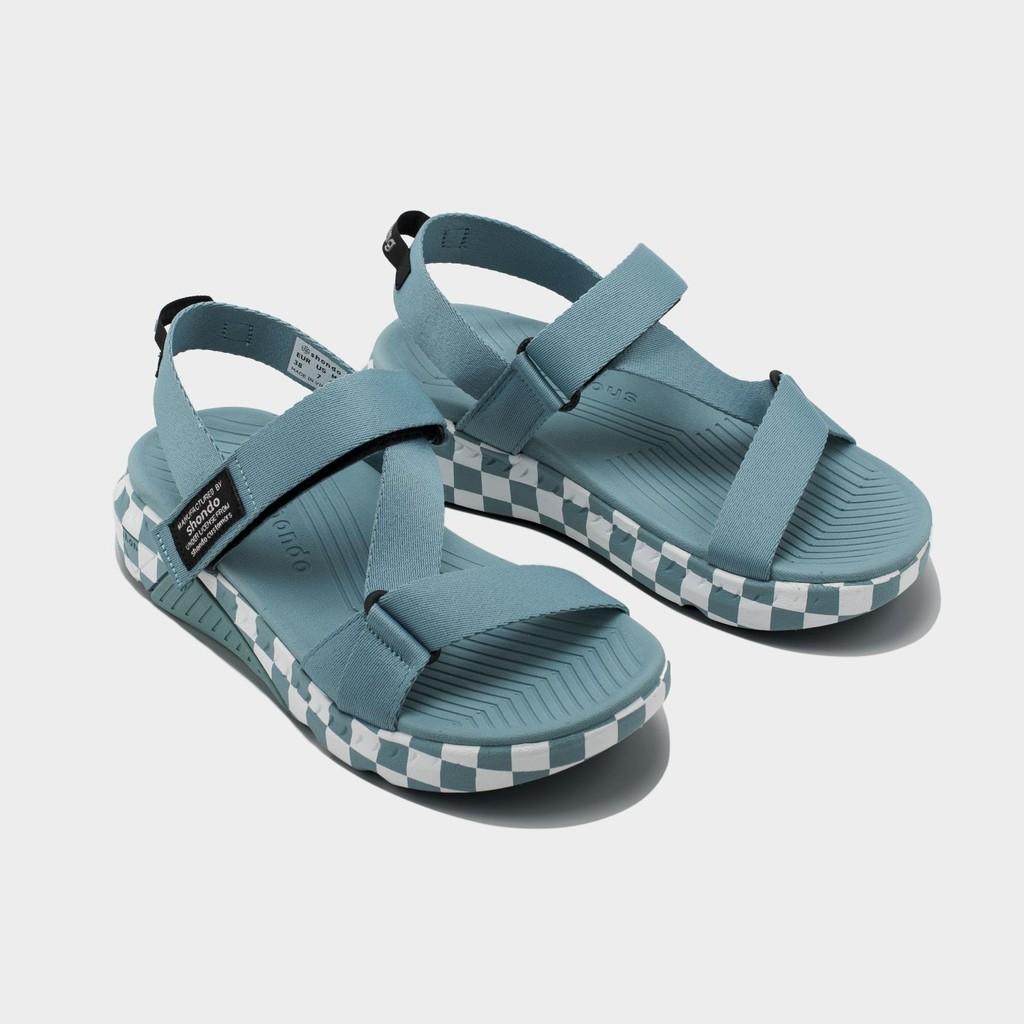 Giày Shondo Sandal F7 Racing caro xanh