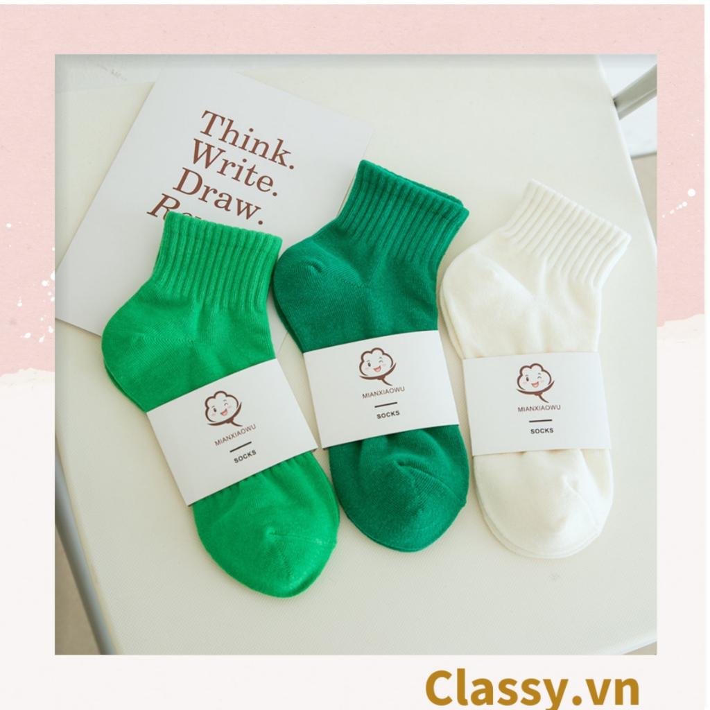 Tất cổ cao Classy,  vớ cổ cao màu trơn, có bo chun phần cổ, siêu êm chân G1471