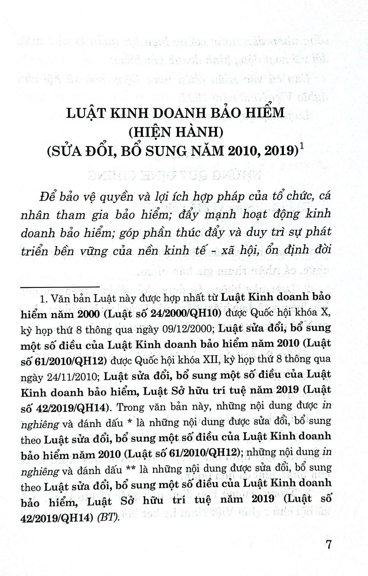 Luật kinh doanh bảo hiểm