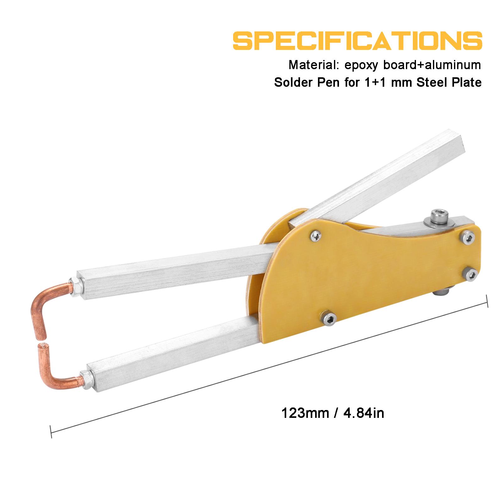 Spot Welding Machine Pressure Adjustable Special-shaped Epoxy Board Butt-Soldering Tongs Solder Pen for 1+1 mm Steel