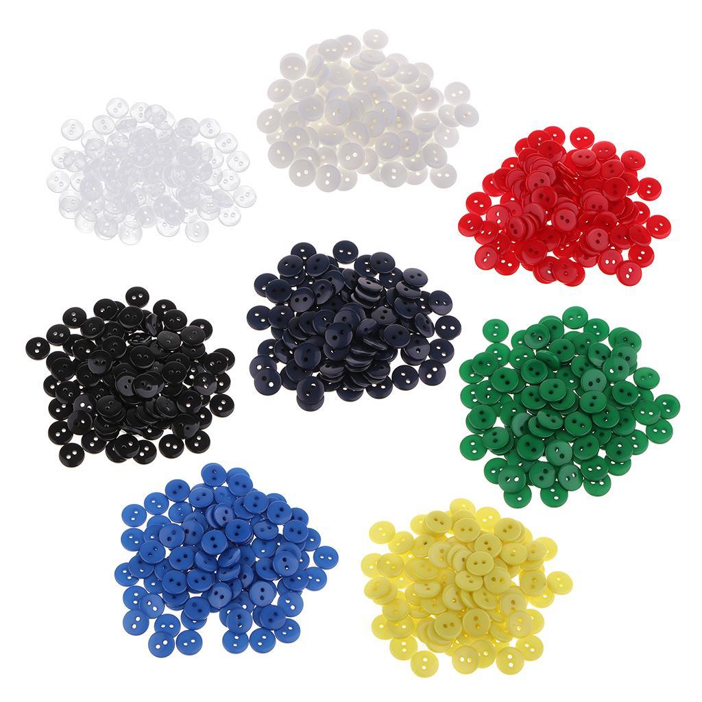 2-5pack 100 Candy Color 2-Holes Round Resin Button For Sewing Craft Scrapbook