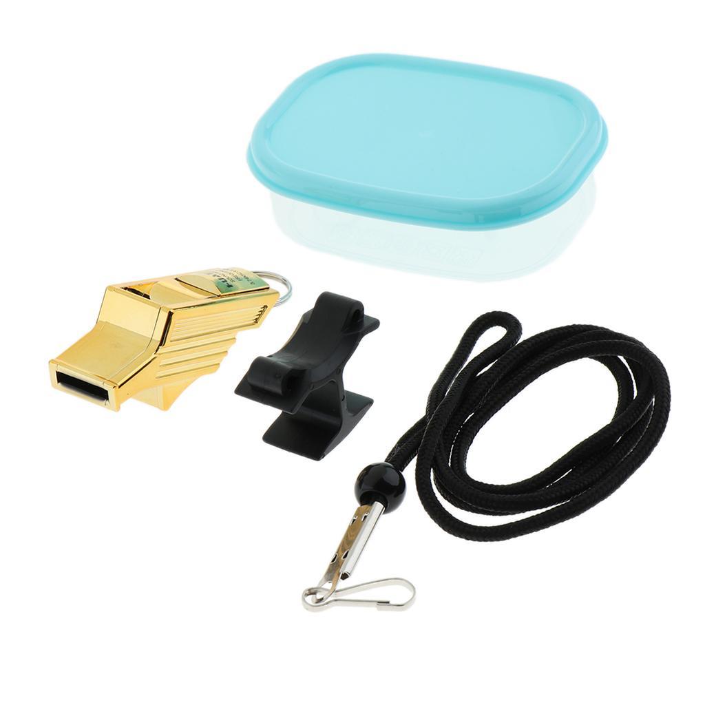 2PCs Pealess Sport Coaches  for Football Soccer Safety Referee Gold