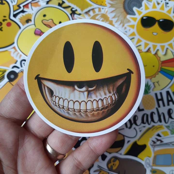 Bộ Sticker dán cao cấp chủ đề MÀU VÀNG - YELLOW - Dùng dán Xe, dán mũ bảo hiểm, dán Laptop...