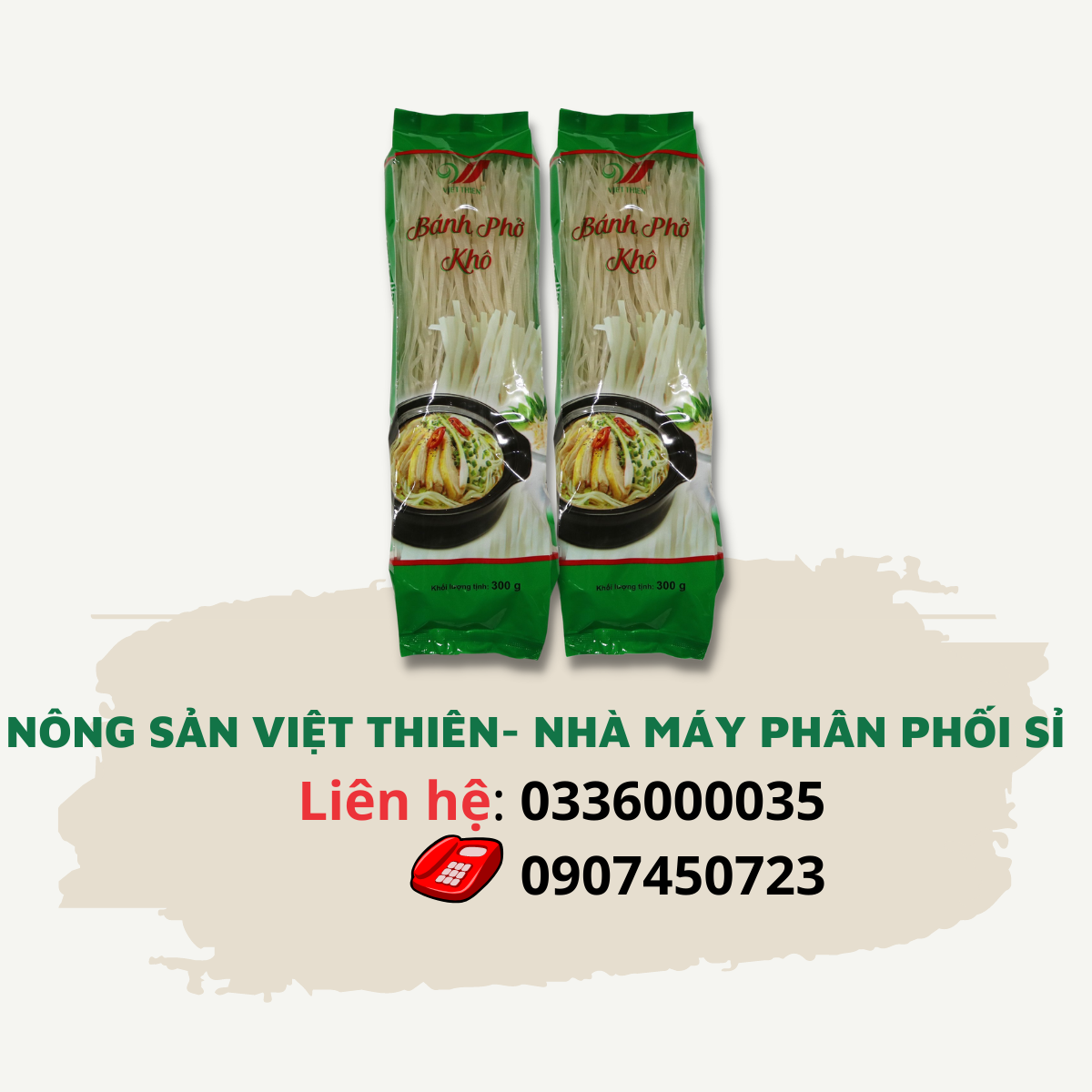 Phở Khô Việt Thiên 300g, nhà máy sản xuất và phân phối nông sản Việt Thiên, giá rẻ