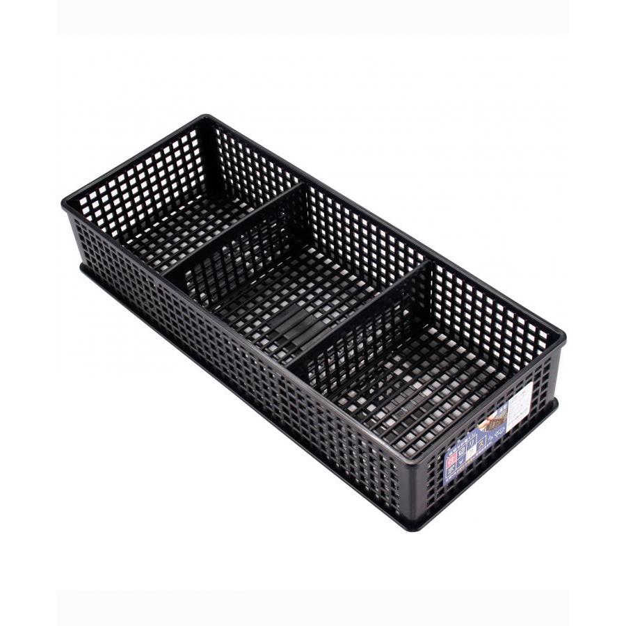 Khay đựng vật dụng chia ngăn dạng lưới màu đen nội địa Nhật Bản