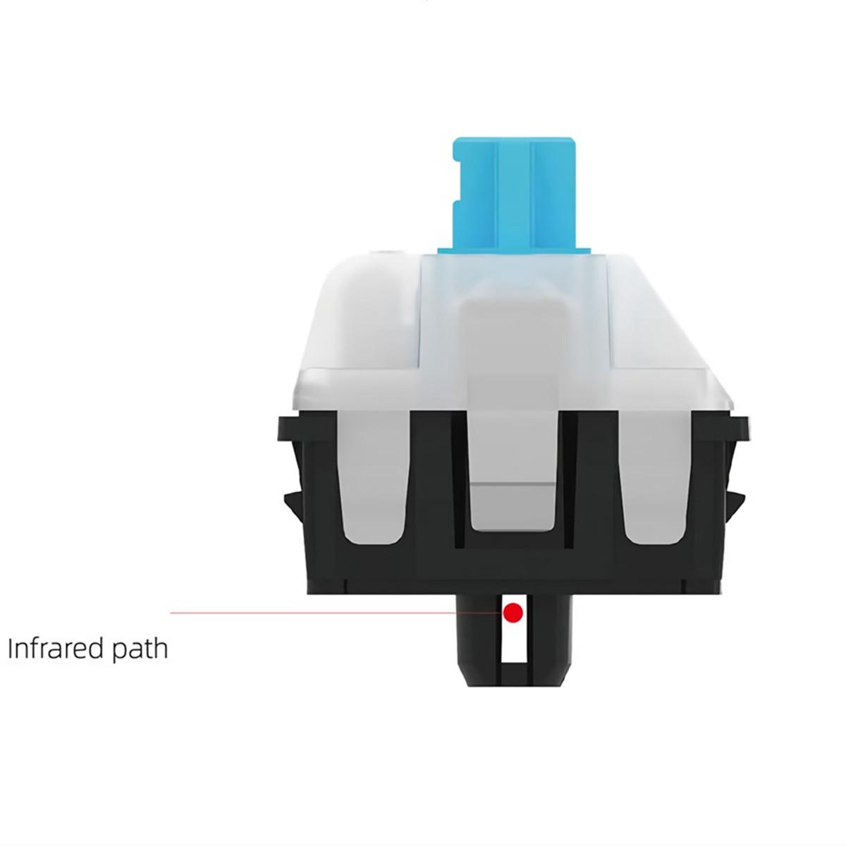70 Cái/gói Đen/Nâu/Vàng/Đỏ/Bạc Switch Gateron Quang Tuyến Tính Clicky Chuyển Đổi Quang Học bàn Phím Cơ