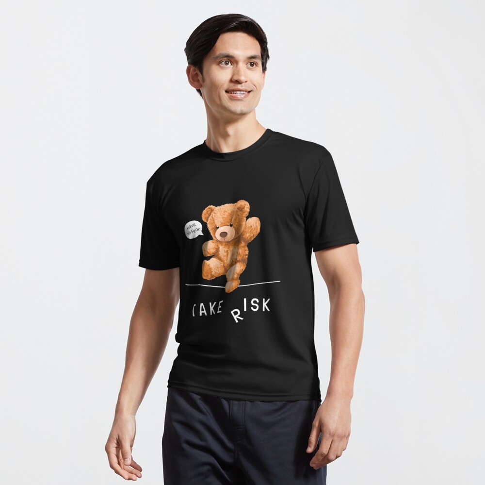 Áo Thun Premium Nam Nữ hình GẤU Bear Toy Take Risk, Unisex Form rộng 100% Cotton Co Giãn 4 Chiều Thoáng Mát