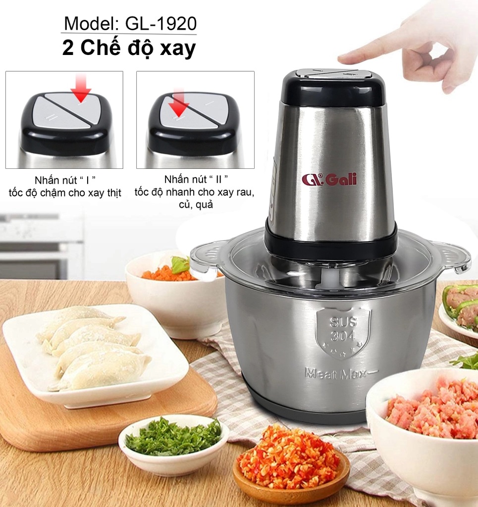 Máy xay thịt 1.8 lít Gali GL-1920 - Hàng chính hãng