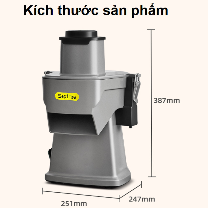 Máy thái rau củ quả đa năng, thái lát, thái sợi, thái hạt lựu thương hiệu Septree GJ817 - Hàng chính hãng