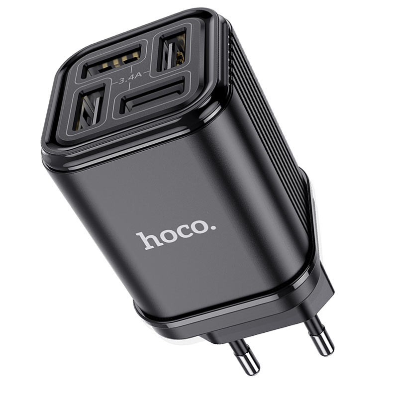 Cốc Sạc 4 Cổng Sạc  HoCo C84A -Củ Sạc Đa Năng Sạc Cùng Lúc Sạc 4 Cổng USB 3.4A,HÀNG CHÍNH HÃNG - MÀU