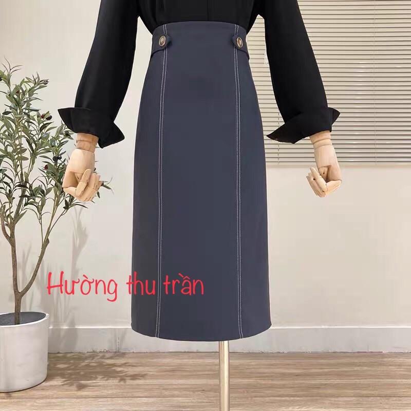 Chân váy dáng a nhẹ trần chỉ trẻ trung