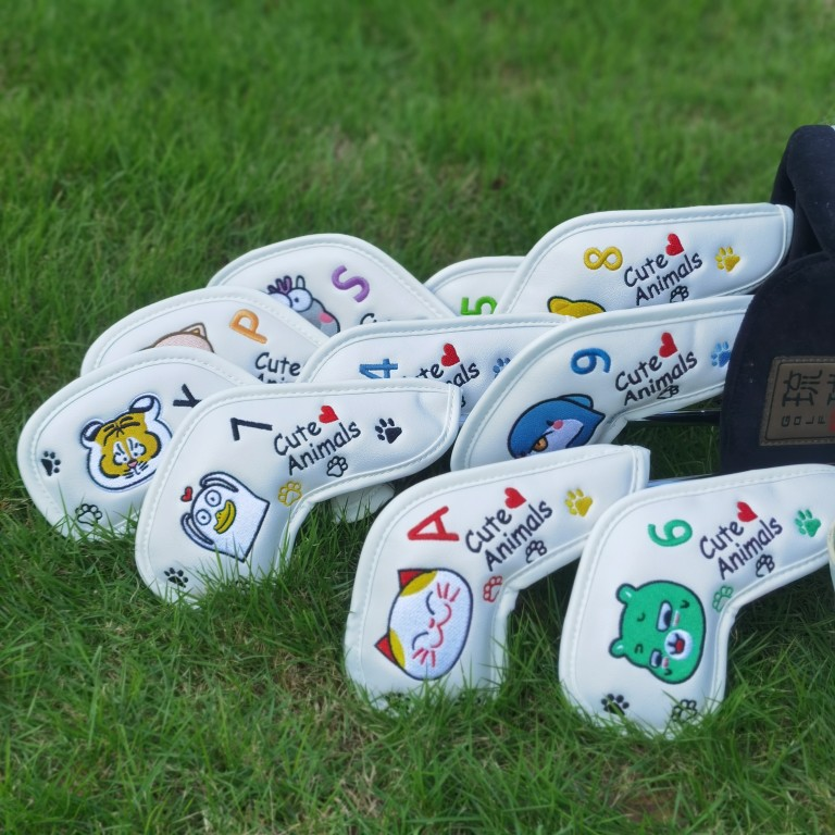Set cover gậy golf bọc đầu gậy sắt da PU chống trầy xước bụi bẩn 10 chiếc BD012