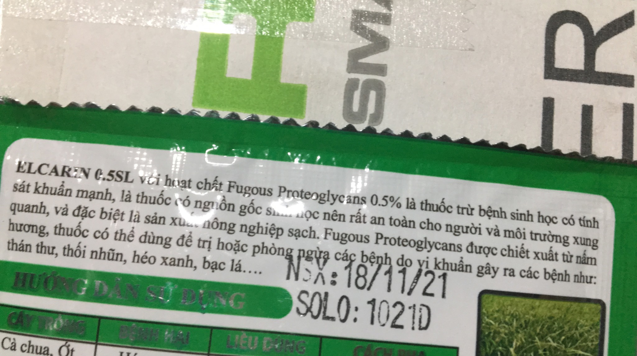 Sản phẩm GREEN EXTRA sinh học ngừa bệnh héo xanh thối nhũn trên cây trồng gói 25ml