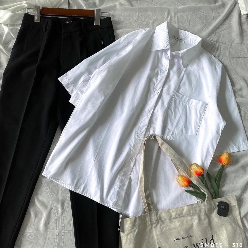 Quần Baggy Cạp Cao Có Cúc - Quần Tây Nữ