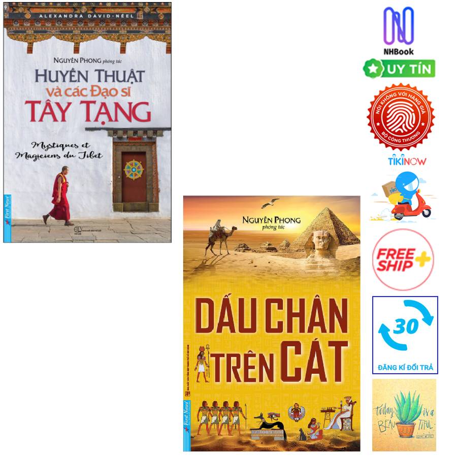 Combo Dấu Chân Trên Cát Và Huyền Thuật Và Các Đạo Sĩ Tây Tạng