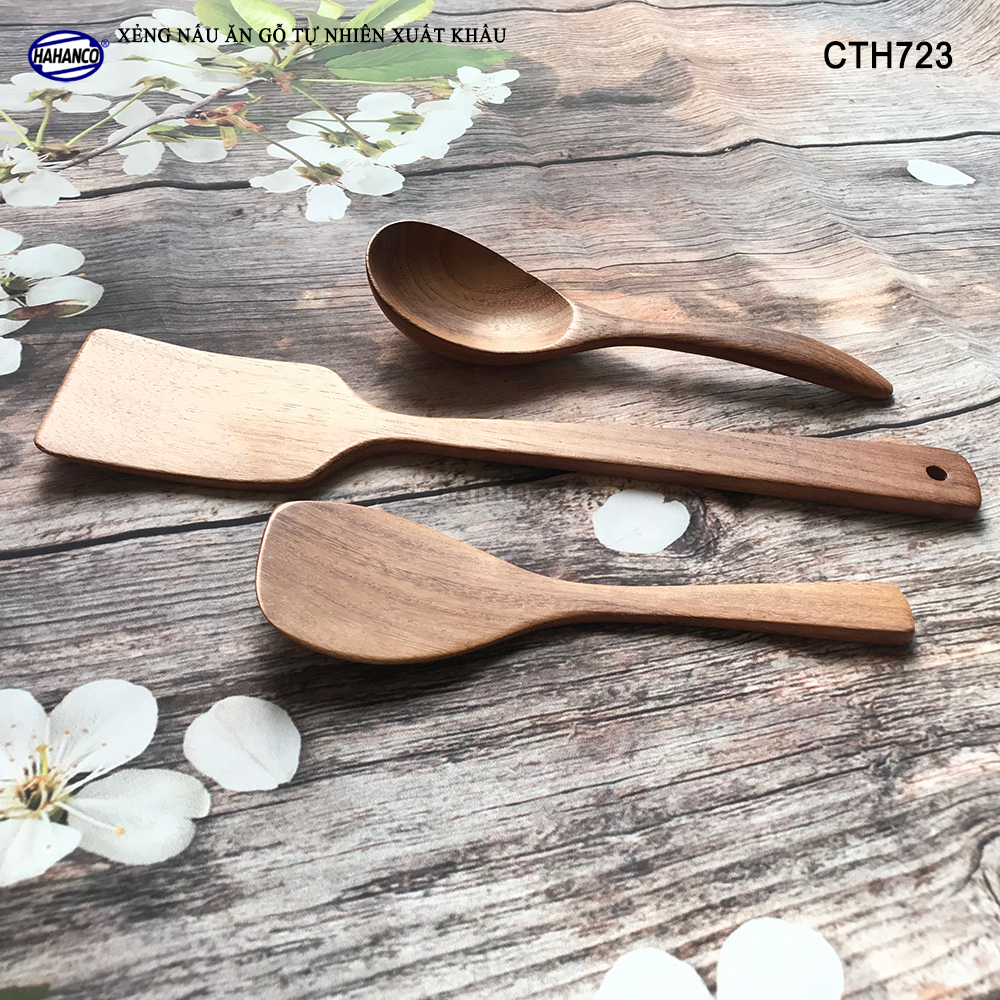 Xẻng nấu ăn bằng gỗ tự nhiên Chiên xào các loai, Chịu nhiệt cao, không tiết chất độc hại khi đun nấu