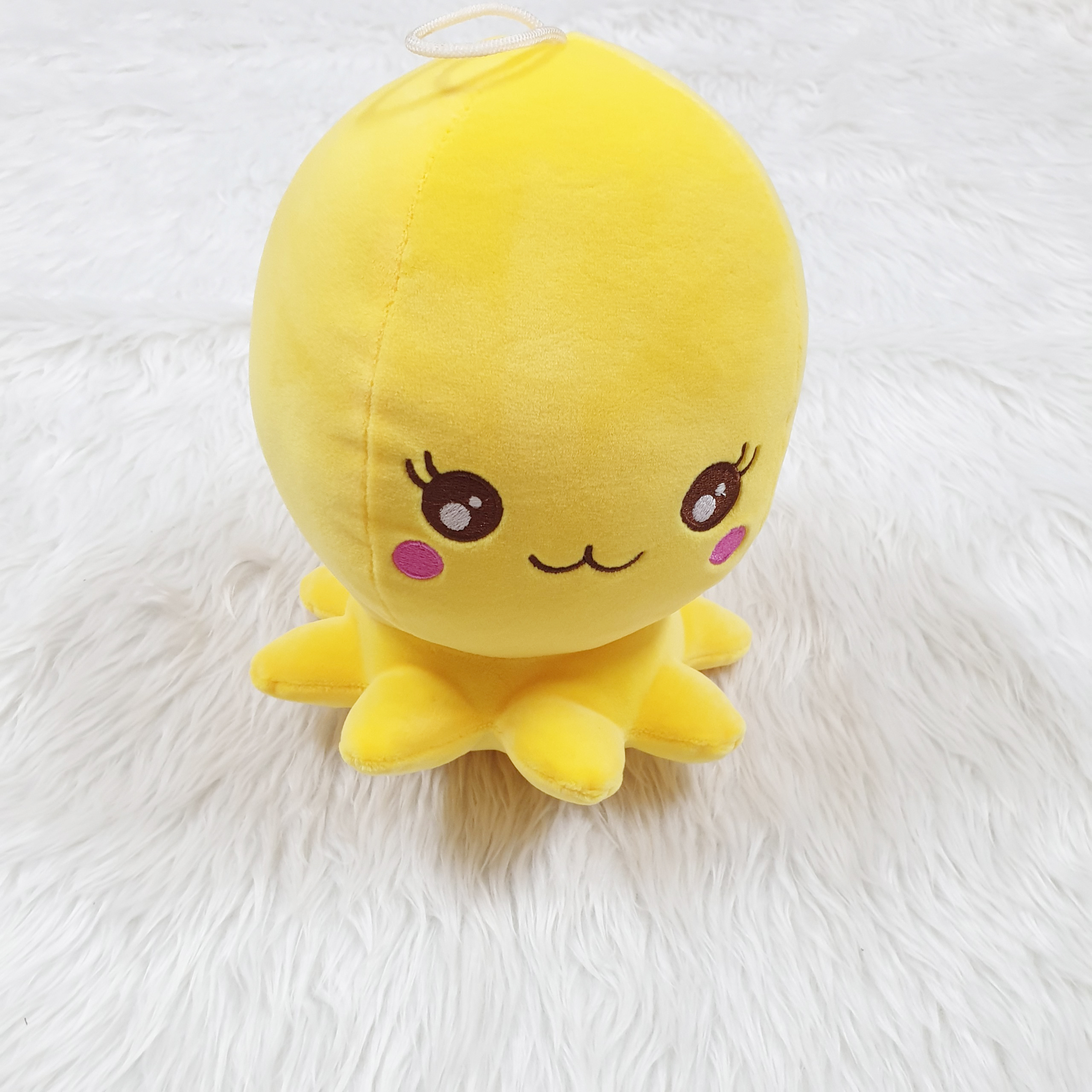 Bạch tuộc nhồi bông size 22cm màu vàng