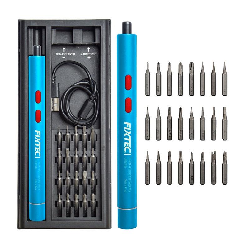 Bộ tuốc nơ vít tua vít điện đa năng FIXTEC FSD036L04 chạy băng pin 20 đầu vít- Hộp nhỏ gọn